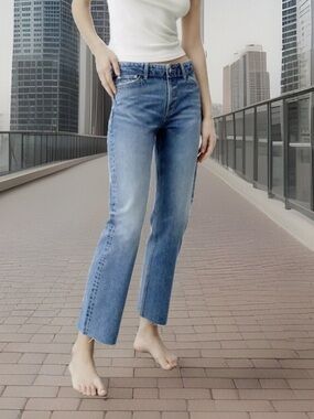 Zara Straight Leg Denim Jeans Size 0